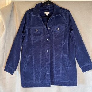 D & Co Women's Blue Corduroy Jacket.  Like New.
